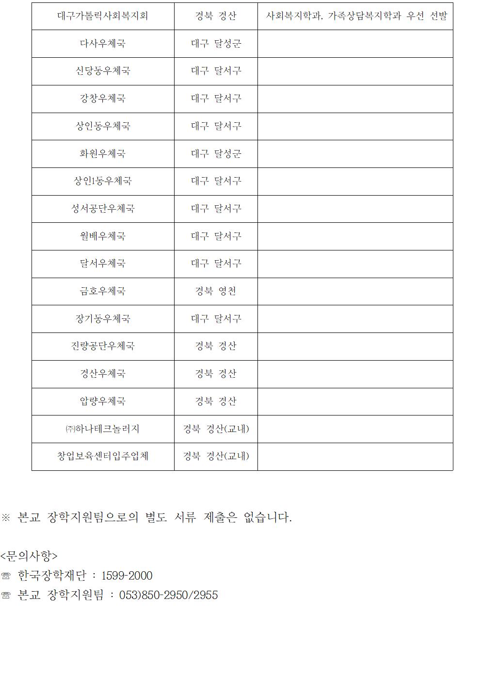 2020-2학기중 국가근로장학사업 일반근로[학생지원포털] 신청안내(기관추가)