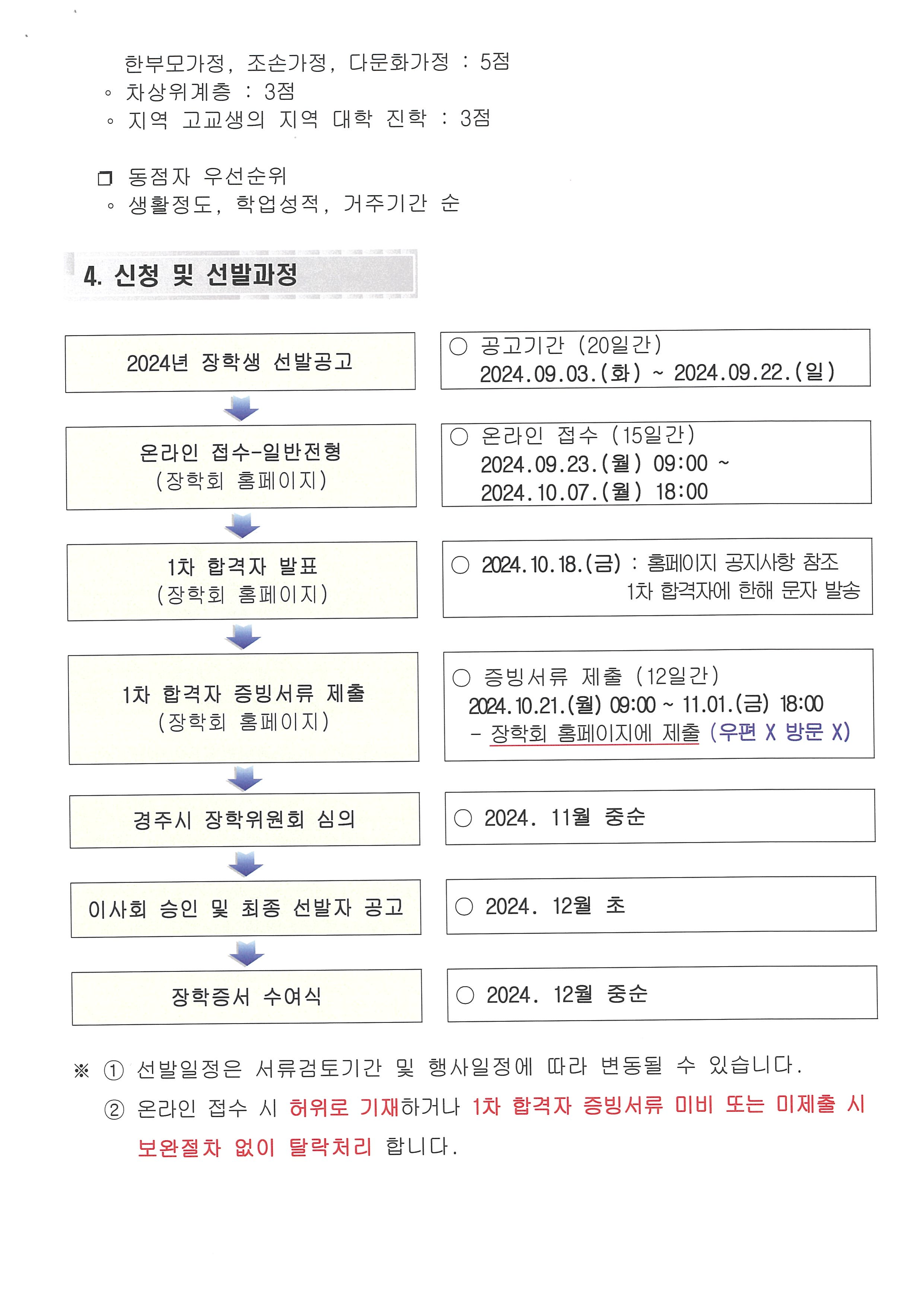 (재)경주시장학회 장학생(대학생) 선발 계획 공고